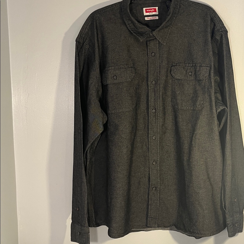 Wrangler Charcoal Button-Up Shirt